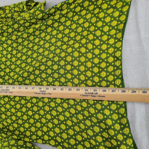 Anandas Collection Multicolor Tunic Top Beaded Tassels Mixed Print Boho Size M - Picture 9 of 10